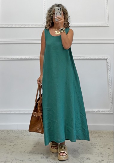 Oversized λινό φόρεμα