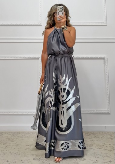 Halter maxi φόρεμα