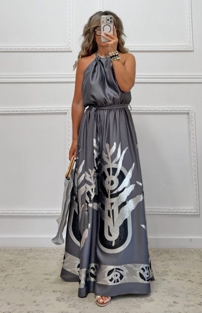 Halter maxi φόρεμα
