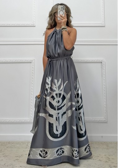 Halter maxi φόρεμα