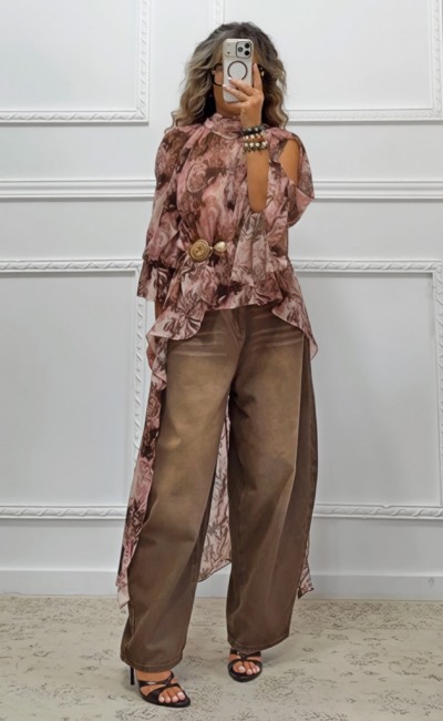 Boho ασύμμετρη τουνίκ