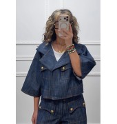 Oversized τζιν μπουφάν