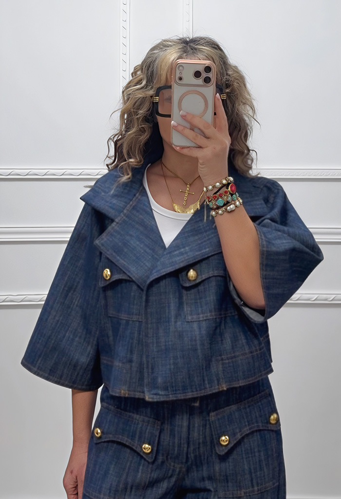 Oversized τζιν μπουφάν
