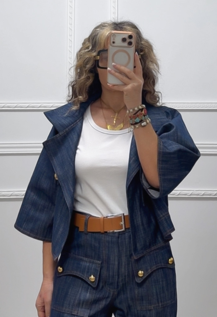 Oversized τζιν μπουφάν