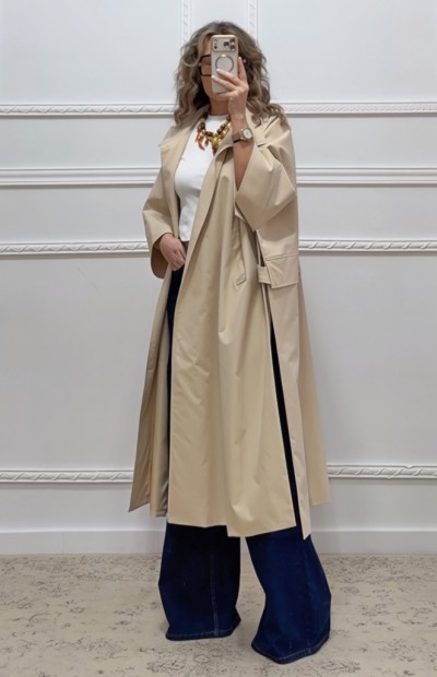 Καμπαρντίνα μπεζ της άμμου