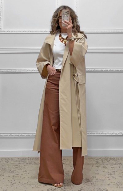 Καμπαρντίνα μπεζ της άμμου