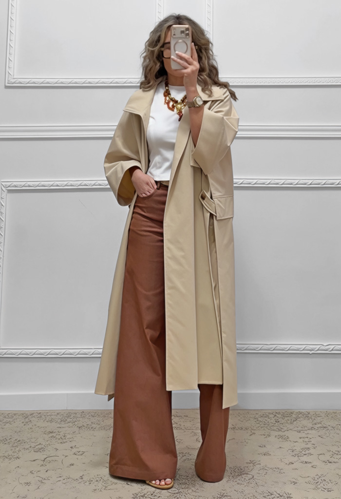 Καμπαρντίνα μπεζ της άμμου