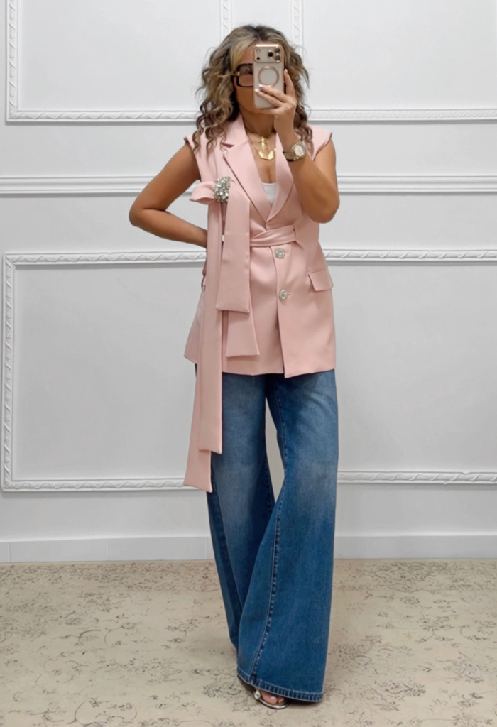 Ισόφαρδο τζιν παντελόνι μπλε