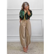 Cropped jacket με παγιέτες