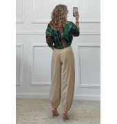 Cropped jacket με παγιέτες