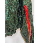 Cropped jacket με παγιέτες