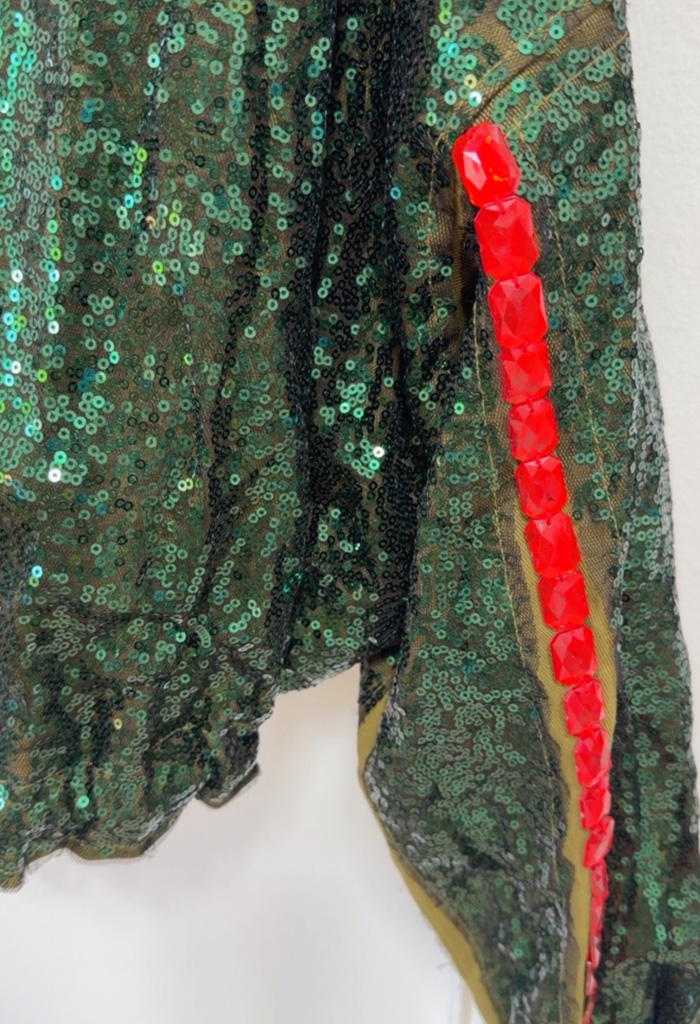 Cropped jacket με παγιέτες