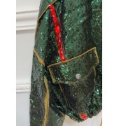 Cropped jacket με παγιέτες