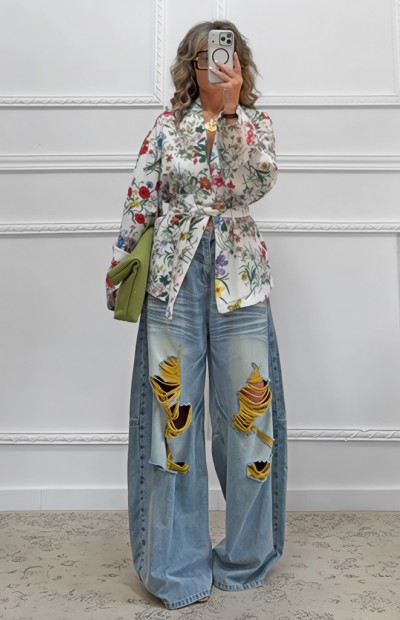 Floral κιμονό