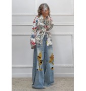 Floral κιμονό