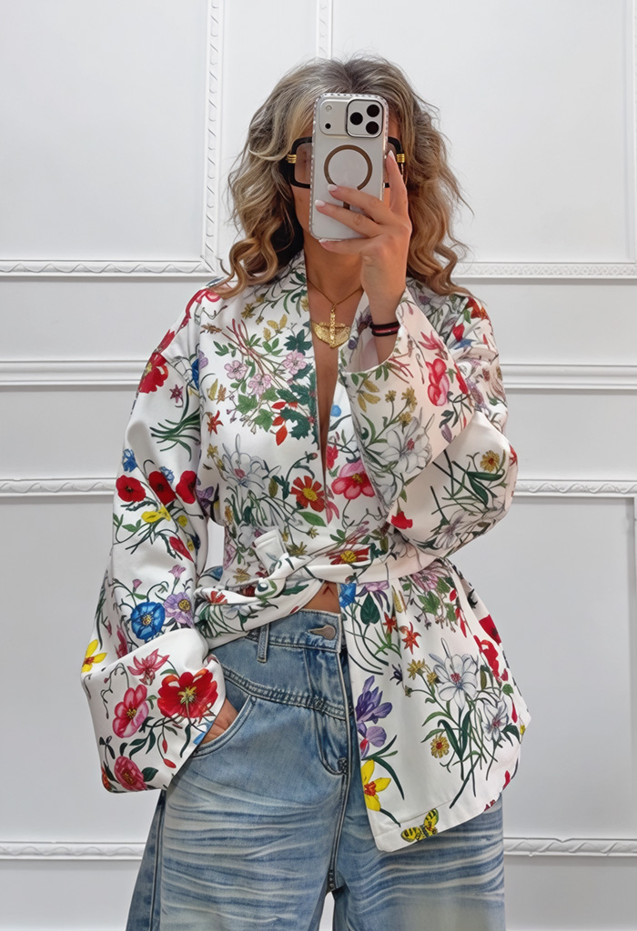 Floral κιμονό
