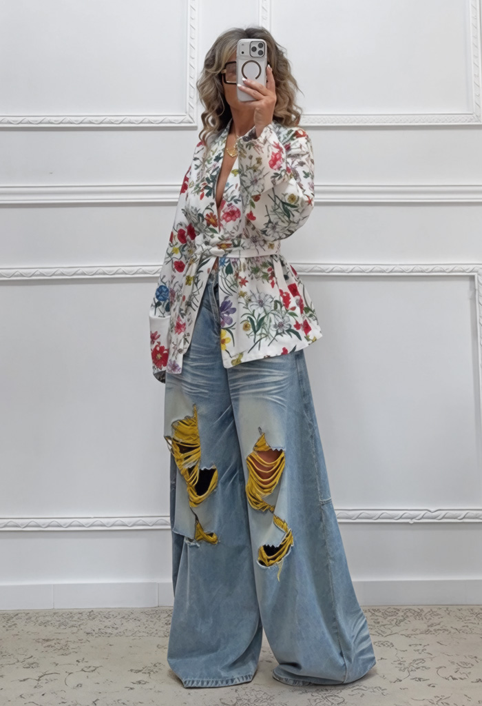 Floral κιμονό