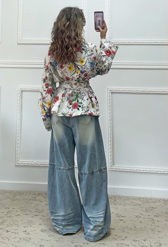 Floral κιμονό
