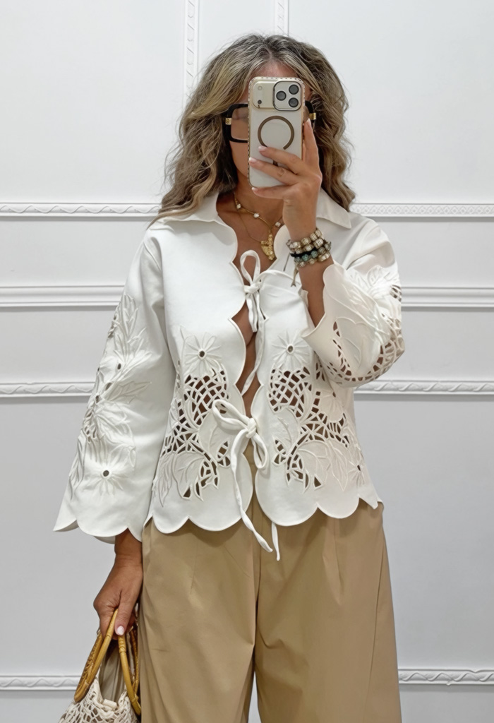 Jacket με διάτρητες λεπτομέρειες Jacket με διάτρητες λεπτομέρειες
