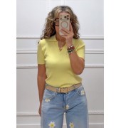 Μπλούζα πόλο κίτρινη