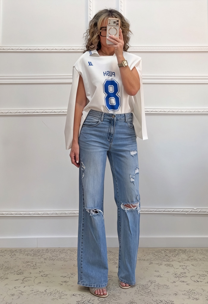 Τζιν παντελόνι με σκισίματα