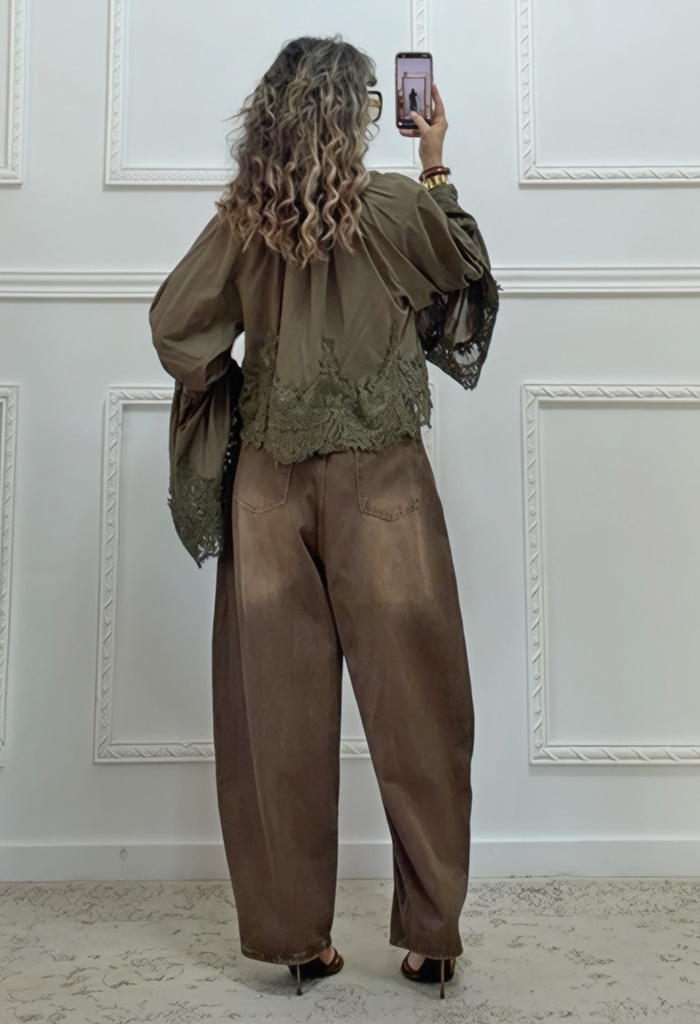 Boho πουκαμίσα χακί Boho πουκαμίσα χακί