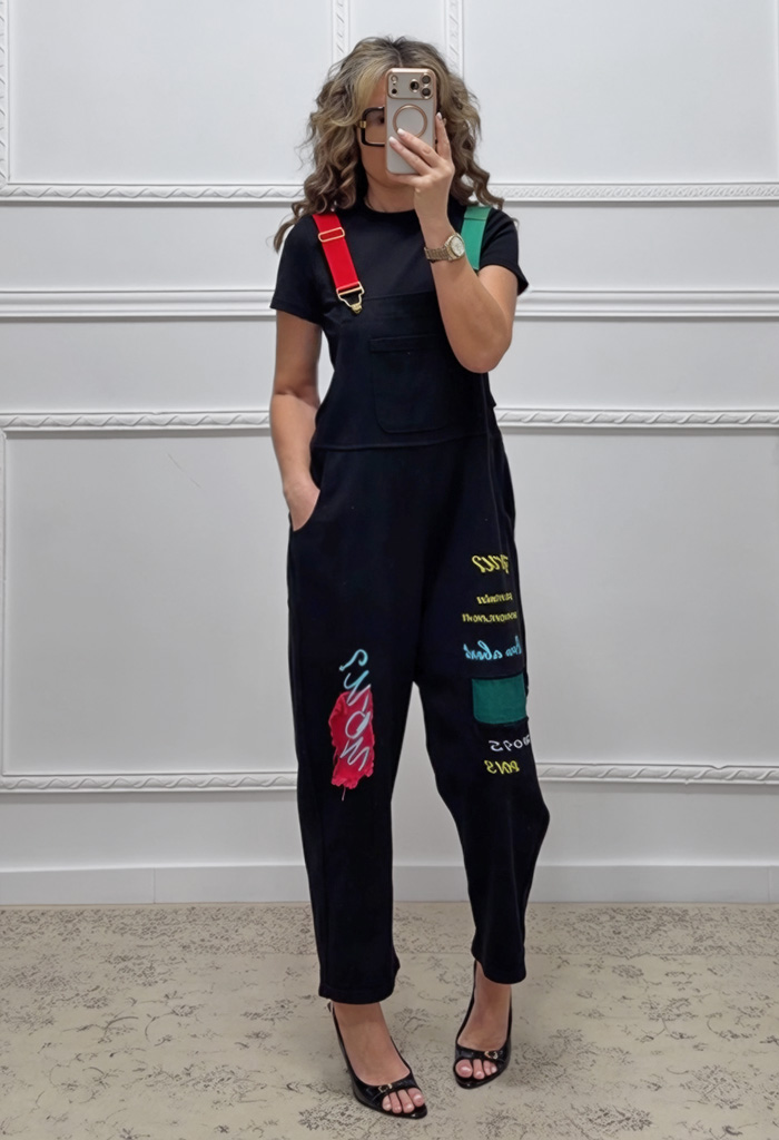 Denim σαλοπέτα μαύρη