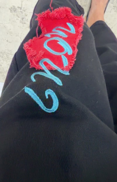 Denim σαλοπέτα μαύρη