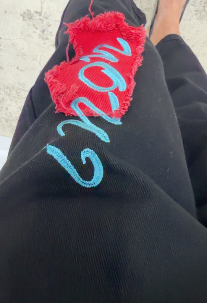 Denim σαλοπέτα μαύρη