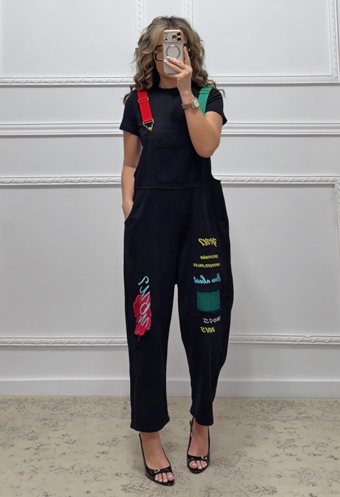 Denim σαλοπέτα μαύρη