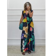 Oversized ολόσωμη φόρμα floral
