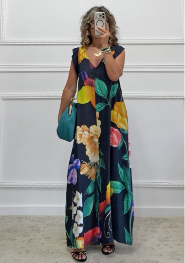 Oversized ολόσωμη φόρμα floral