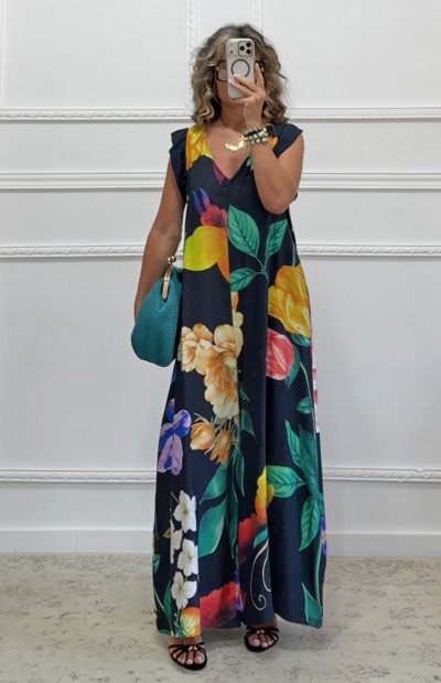 Oversized ολόσωμη φόρμα floral