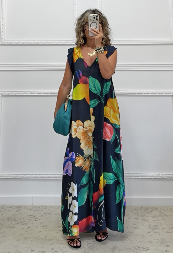 Oversized ολόσωμη φόρμα floral