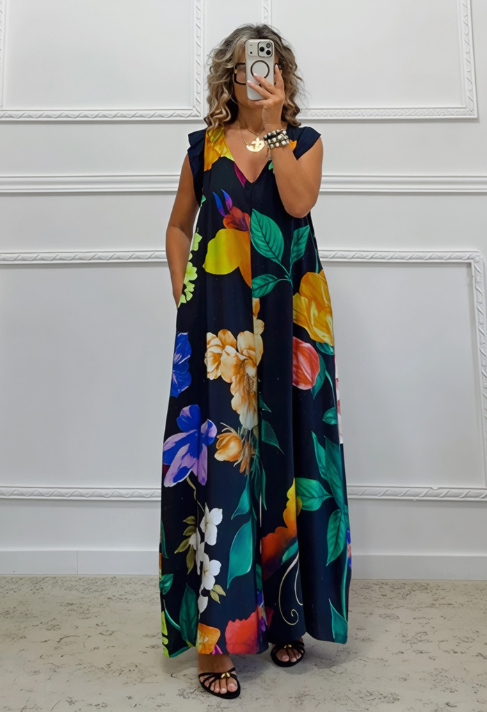 Oversized ολόσωμη φόρμα floral