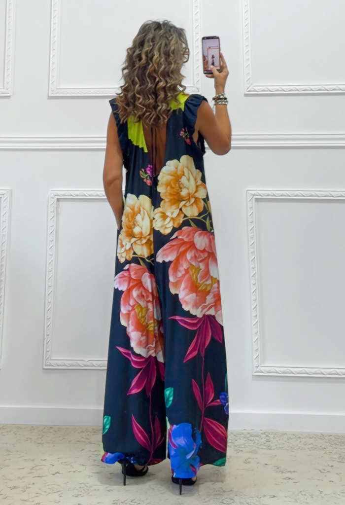 Oversized ολόσωμη φόρμα floral