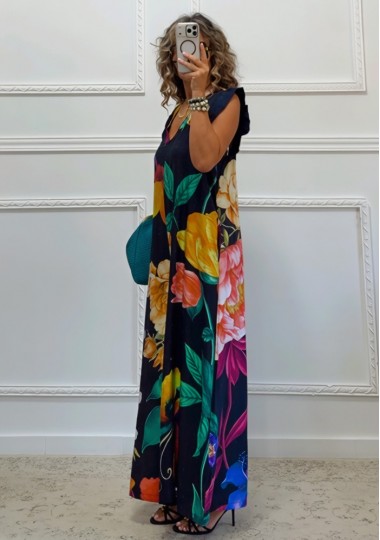 Oversized ολόσωμη φόρμα floral