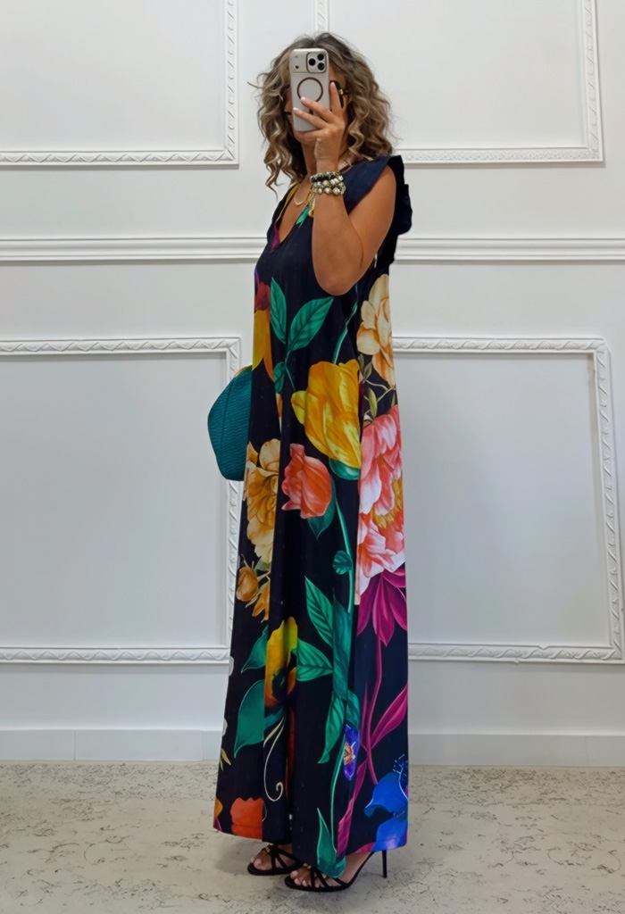 Oversized ολόσωμη φόρμα floral