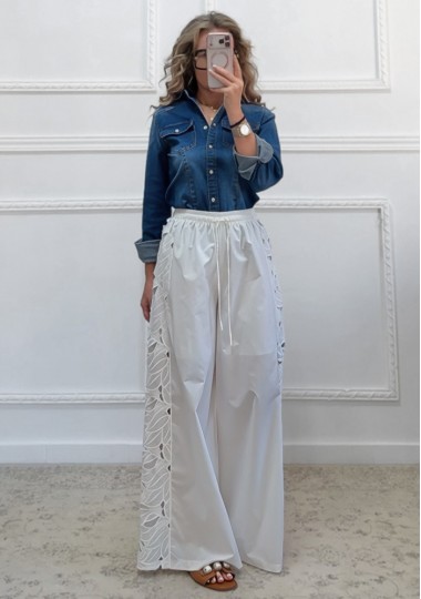 Παντελόνα με κιπούρ λεπτομέρειες