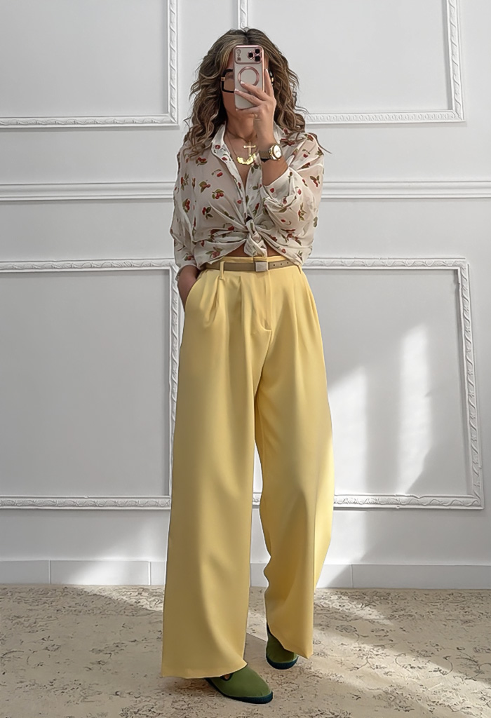 Παντελόνα κίτρινη