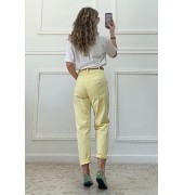 Mom fit παντελόνι baby yellow Mom fit παντελόνι baby yellow