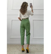 Mom fit παντελόνι πράσινο
