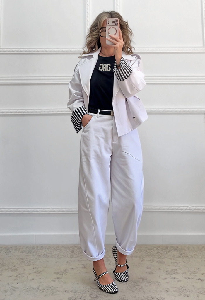 Bomber denim λευκό Bomber denim λευκό