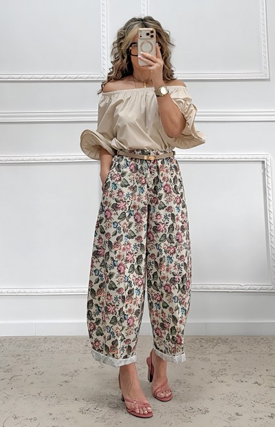 Baggy παντελόνι φλοράλ