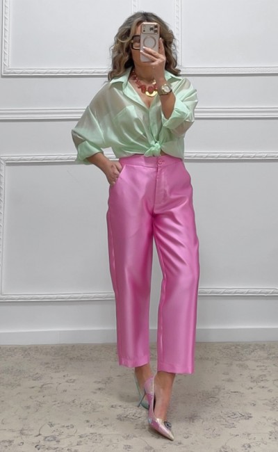 Tapered παντελόνι φούξια Tapered παντελόνι φούξια