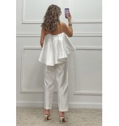 Tapered παντελόνι λευκό