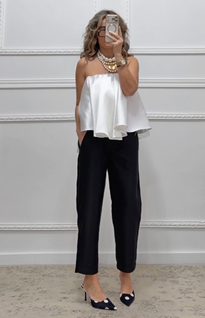 Tapered παντελόνι μαύρο