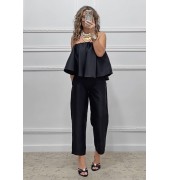 Στράπλες τοπ μαύρο