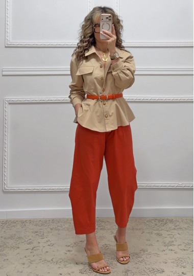 Baggy παντελόνι πορτοκαλί