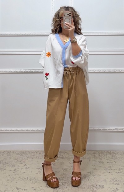 Boho πουκαμίσα με κεντήματα